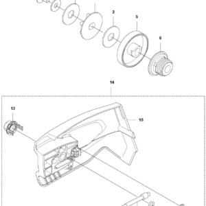 Husqvarna 540I XP 36v 14 & 16in Chainsaw Clutch Cover Assembly