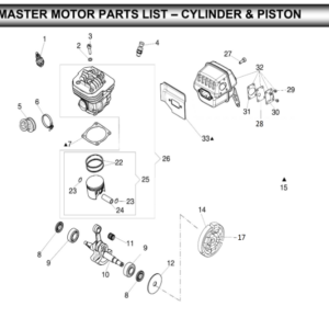 New Master 35® Petrol/Gasoline Impact Wrench Cylinder & Piston