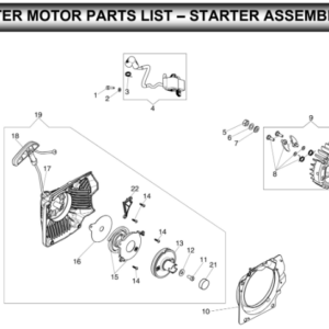 New Master 35® Petrol/Gasoline Impact Wrench Starter Assembly