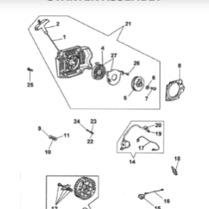 Old Master 35® Petrol/Gasoline Impact Wrench Starter Assembly