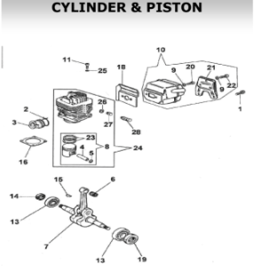 Old Master 35® Petrol/Gasoline Impact Wrench Cylinder & Piston