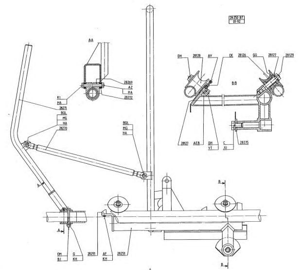 MC3 GX270 Frog and Switch Grinder Trolley Body
