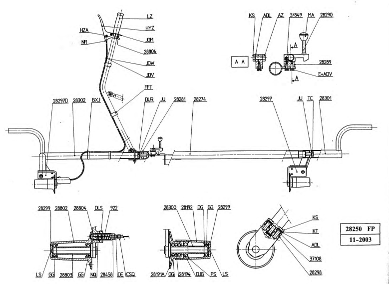 MC3 GX270 Frog and Switch Grinder Axle