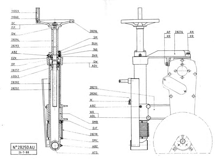 MC3 GX270 Frog and Switch Grinder Handwheel