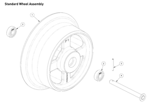 Permaquip Type A Trolley Standard Wheel Assembly