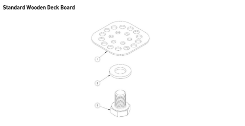 Permaquip Type A Trolley Standard Wooden Deck Board