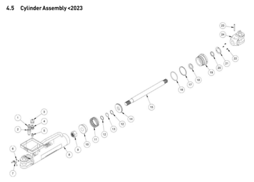 Permaquip Stressor Cylinder Assembly (Pre 2023)
