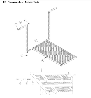Permaquip Permaskate Board Assembly Parts