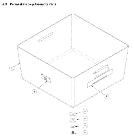 Permaquip Permaskate Skip Assembly Parts