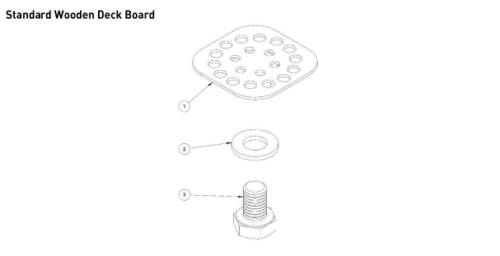 Permaquip Type B Trolley Standard Wooden Deck Board