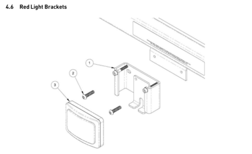 Permaquip Type B Trolley Red Light Brackets