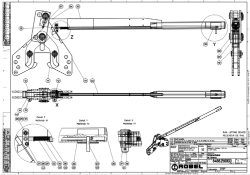 Plasser Robel Rail Lifting Device