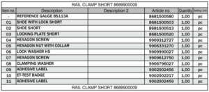 Plasser Robel Rail Clamp Short 68.05