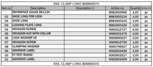 Plasser Robel Rail Clamp Long 68.05