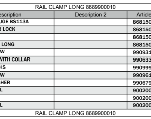 Plasser Robel Rail Clamp Long 68.05