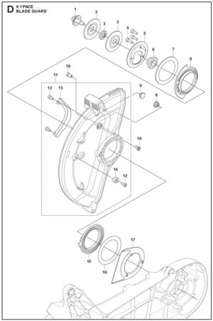 Husqvarna K1 PACE 94V 14'' Blade Guard