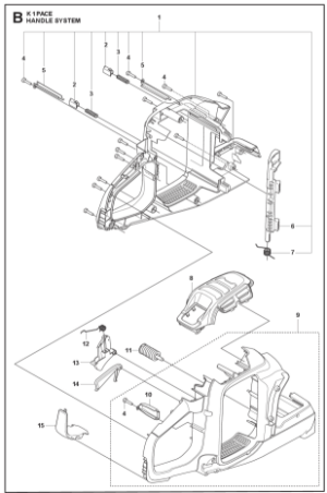 Husqvarna K1 PACE 94V 14'' Handle System