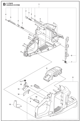 Husqvarna K1 PACE 94V 14” Handle System