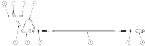 Permaquip Link Trolley MK2 Handle Cable Assembly