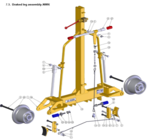 STEL IM1500NWR (Network Rail) Braked Leg Assembly