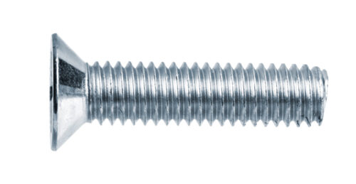 M5 X 12 MS POZI CSK MACHINE SCR BZP