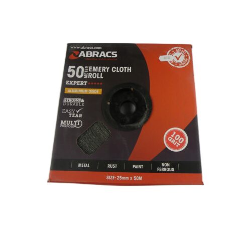 ABRACS EMERY ROLL 25MM X 50M X 100GRIT