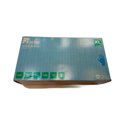 BLUE DISPOSABLE GLOVE. SIZE – 9.5, XL