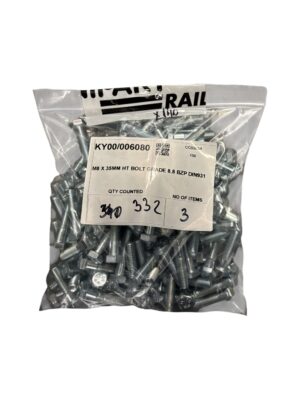 M8 X 35MM HT BOLT GRADE 8.8 BZP DIN931