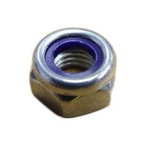 M10 NUT, NYLON INSERT GDE 8 BZP DIN985