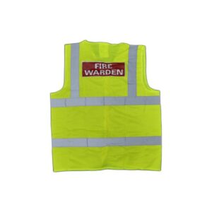 FIRE WARDEN  HI VIS VEST YELLOW  LGE C/W