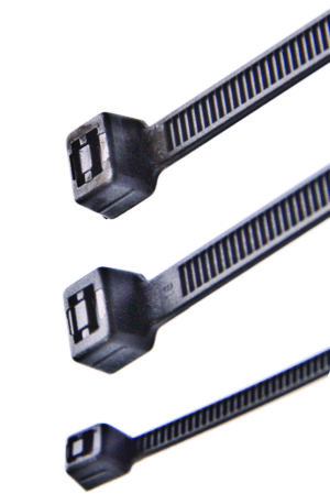 BLACK OUTSIDE SERRATED CABLE TIES