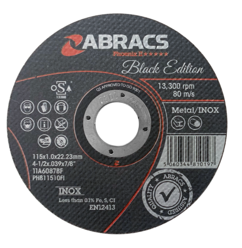 FLAT CUTTING OFF WHEEL 115MM X 1MM, INOX