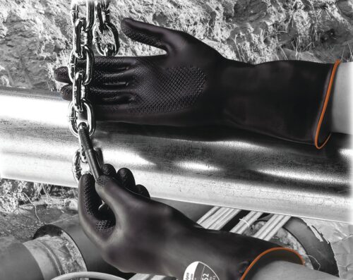 HEAVY DUTY RUBBER GLOVE. SIZE – 8-8.5