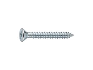 8 X 1.1/2 CSK POZI AB S/TAP BZP DIN7982