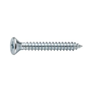 8 X 1.1/2 CSK POZI AB S/TAP BZP DIN7982